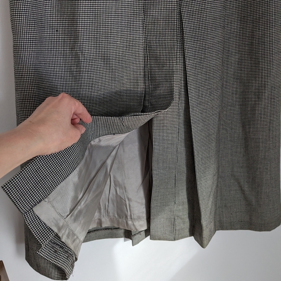 Vintage | Zanella | Made in Italy | Wool Skirt | Houndstooth | Size 8 - Picture 6 of 11